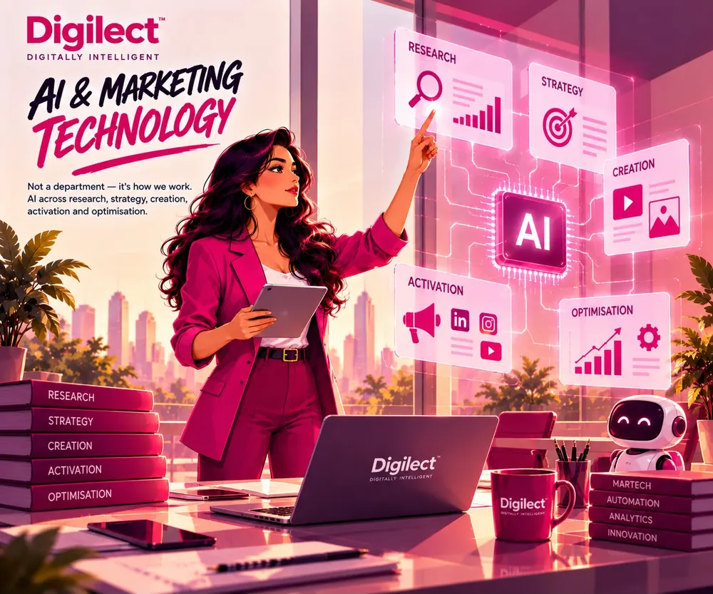 AI & Marketing Technology illustration